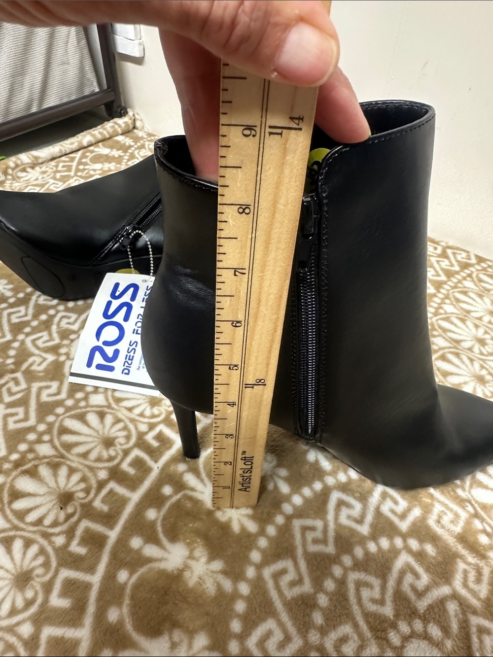Nine West Black Pointed Toe Stiletto Ankle Booties - Picture 6 of 10